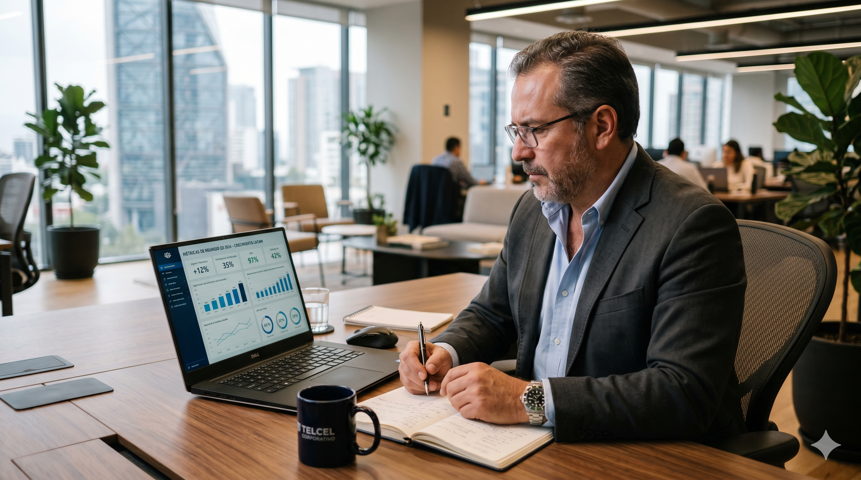Othon reviewing operational data and identifying inefficiencies