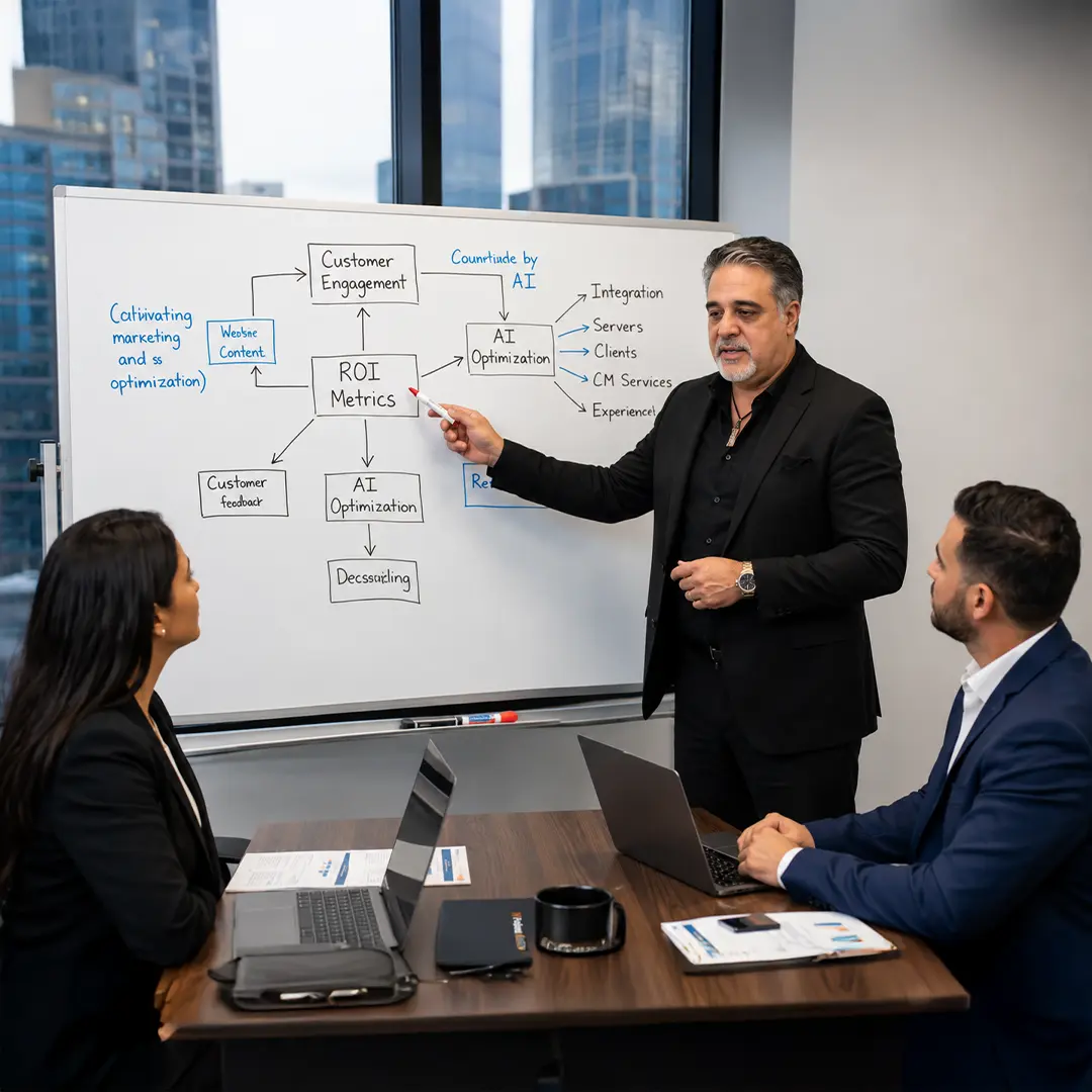 Othon training a client's team on the new system
